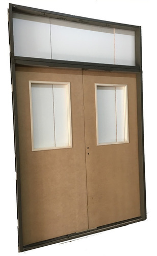 Puerta Placa Mdf 140 Paño Fijo Sup Tabique 10/15 M/chapa 18