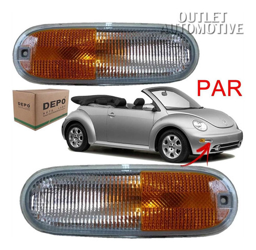 Par Pisca Parachoque Dianteiro New Beetle 1998 1999 2000 Top