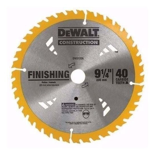 Disco Sierra Circular Dewalt 9 1/4 235 Mm  Dw3132 A   Madera