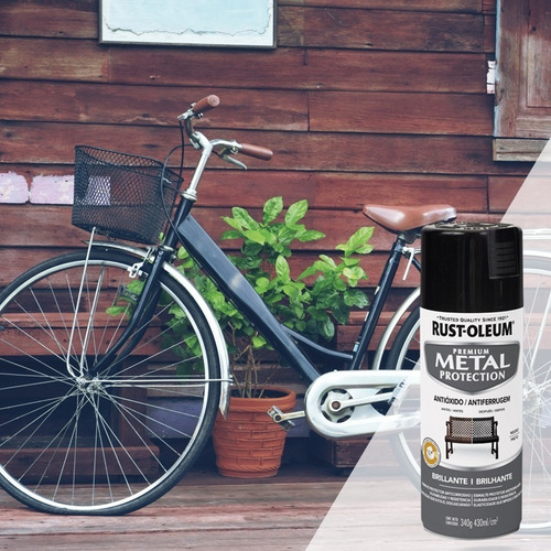 Imagen 3 de 6 de Pintura Anticorrosiva Metal Protection Brillante Aerosol 340