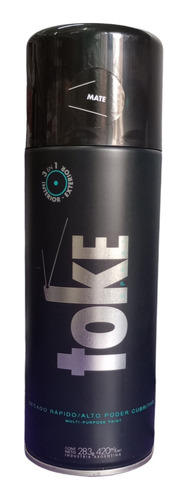 Pintura Aerosol Toke Esmalte 3 En 1 Int/ext X 420ml Colores Color Negro Mate