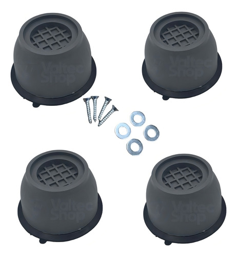 Kit 4 Pé Pés Calço Maquina Lava E Seca Anti Vibração