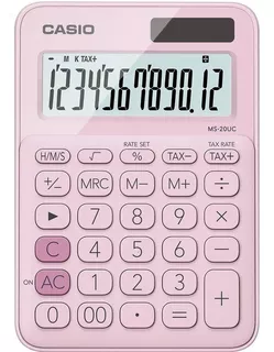 Calculadora De Escritorio Casio My Style Ms-20uc 12 Dígitos Color Rosa