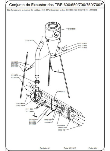 Imagem 6 de 7 de Conjunto Ciclone P/trituradores Trf 600 A Trf 750 Trapp