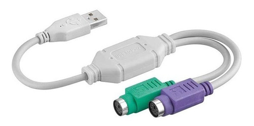 Imagen 2 de 2 de Adaptador Usb A 2 Ps2 Convertidor Usb A Ps2