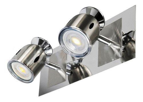 Aplique 2 Luces Baño Platil C/lamp Dicro Led 7w Gu10 220v 