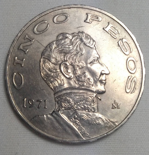 Monedas México 5 Pesos Vicente Guerrero 1971, 1972 Y 1974
