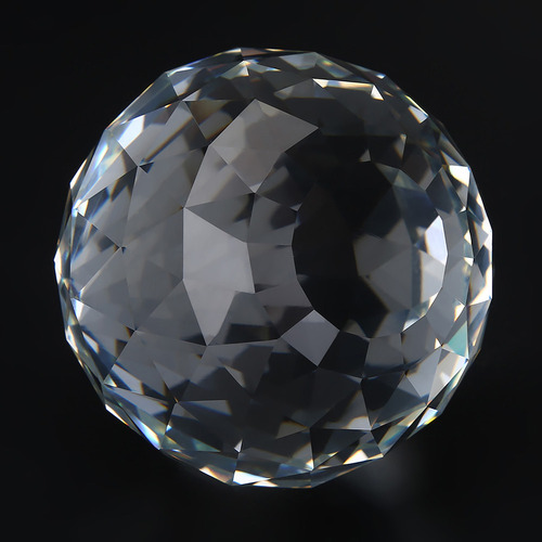 Bola De Cristal Con Prismas De Cristal De Corte Transparente