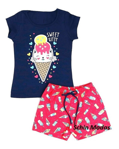 Kit 6 Conjuntos Infantil Menina Verão Roupa Criança