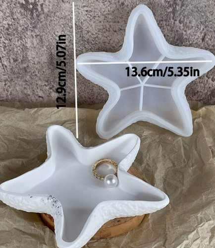 Molde Silicona Estrella Mar Vela Yeso Jabon Resinareposteria
