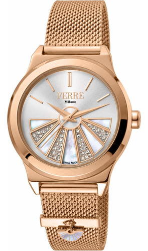 Reloj Mujer Ferre Milano Fm1l125m007 Cuarzo Pulso Oro Rosa