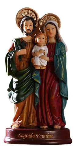 5,5 Pulgadas Niño Jesús María Madre Estatua Estatuilla