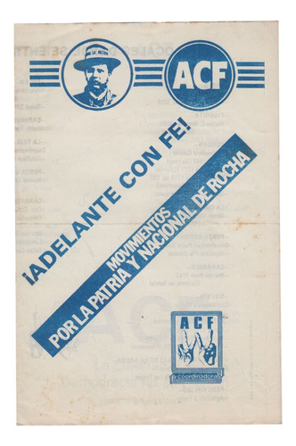 1982 Partido Nacional Acf Publicidad Por Elecciones Internas