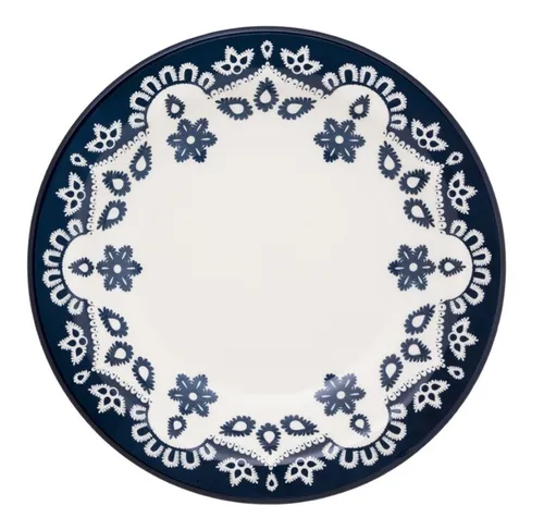 comprar Set X6 Platos Hondos Energy Cerámica Decorado Azul