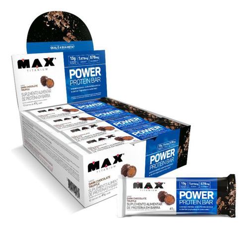 Power Protein Bar (12un De 41g) - Dark Chocolate Truffle