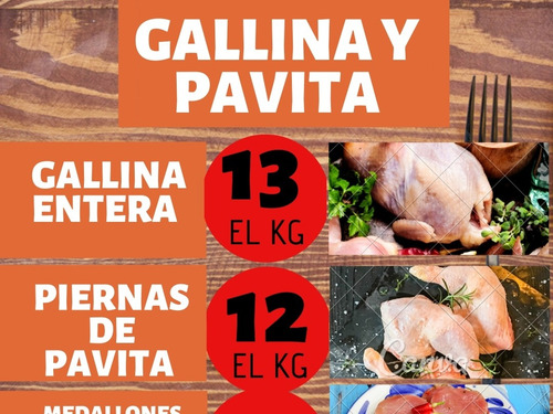 Imagen 2 de 3 de Gallina Importada ;medallones De Pavita Piernas De Pavo