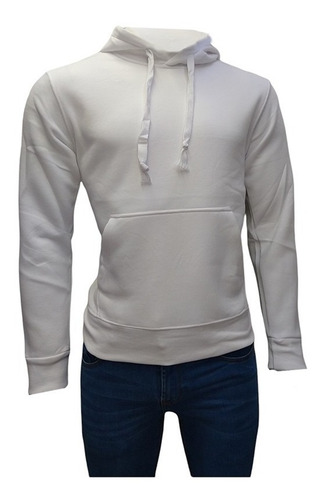 Imagen 5 de 6 de Sudadera Hombre Con Capucha Bolsas Amarilla Rosa Sn Estampar