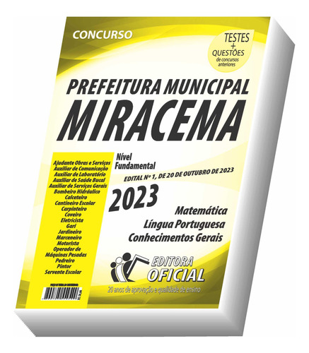 Apostila Prefeitura De Miracema - Rj - Nível Fundamental