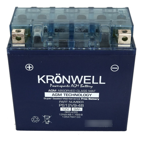 Imagen 4 de 10 de Bateria Moto Gel Kronwell Zanella Patagonian Eagle 150