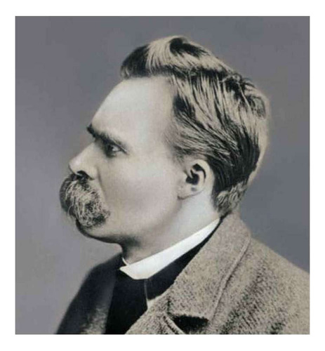 Vinilo 45x45cm Nietzsche Filosofo Poeta Pensamiento M4
