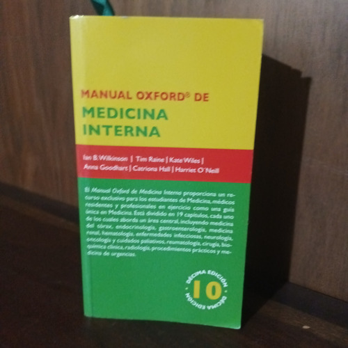 Manual Oxford De Medicina Interna,  Wilkinson Y Otros,10 Ed.