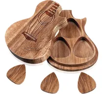 Comprar Soporte Para Caja De Púas De Guitarra Con 3 Púas De Madera
