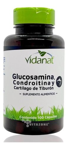 Suplemento En Cápsulas Vidanat Glucosamina, Condroitina Y Cartílago Minerales/vitaminas En Frasco 100 Un