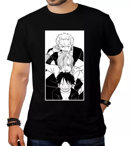 Camiseta masculina Sanji Anime One Piece Desenho Arte Camisa Blusa