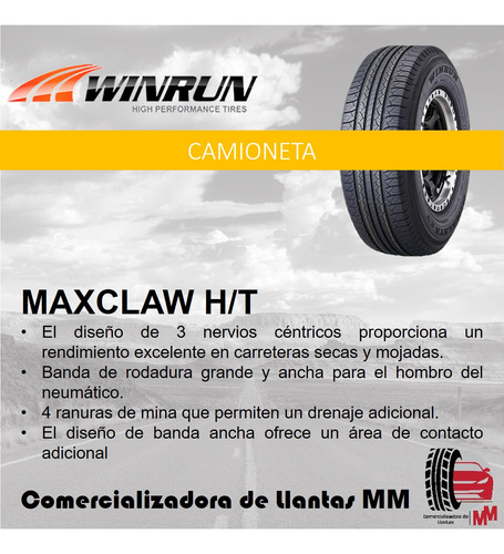 Paquete De 2 Llantas Winrun Maxclaw H/t 255/70r16 111t