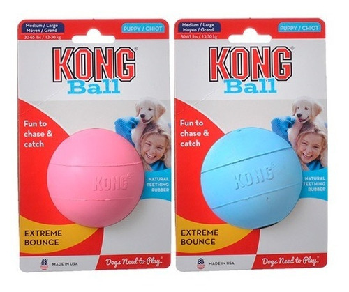 Pelota Para Perros Cachorros Kong Ball M-l Petit Pet Shop Color Rosa