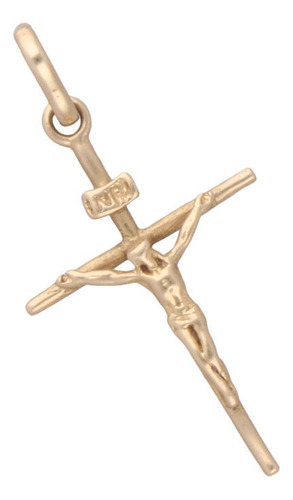 Dije Cruz De 14k  Oro Amarillo, 1.2 Gramos