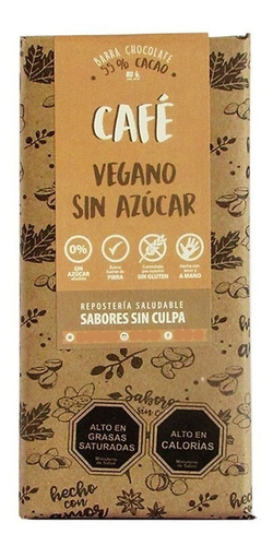 Chocolate Con Cafe Sin Azucar Sin Gluten Vegano