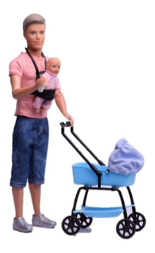 El Duende Azul Paloma Tomy Y Su Bebe En Cochecito Itm 6829
