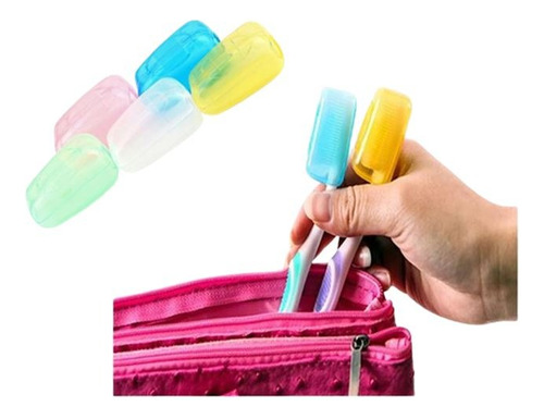 Pack 5 Protectores Fundas Carcasas De Cepillos De Dientes