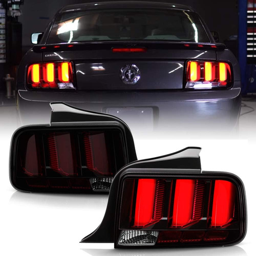 Acanii - Para Ford Mustang 2005-2009 Lente Ahumada Con Tubo 