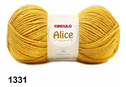 Fio Alice Círculo 100g 200mts Crochê Tricô Macio Estonado Cor 1331- Solar