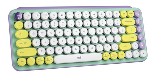 Imagen 3 de 6 de Teclado bluetooth Logitech Pop Keys QWERTY Logitech Brown color daydream