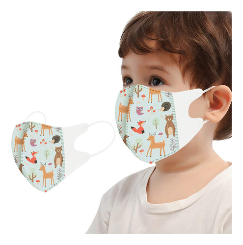 Mascara Facial Desechable Para Niño 50 Unidad Transpirable