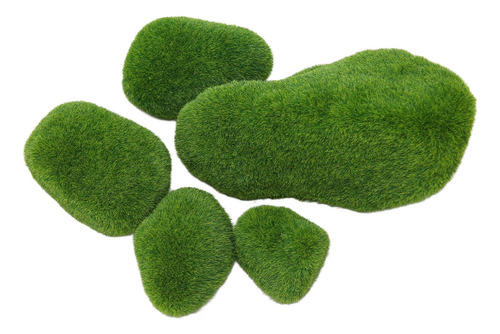 Piedras Verdes Cubiertas De Musgo, Rocas Artificiales Decora