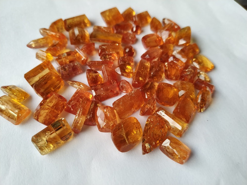 Topazio Imperial Extra Laranja Forte Lote De 50 Ct Laranja Forte