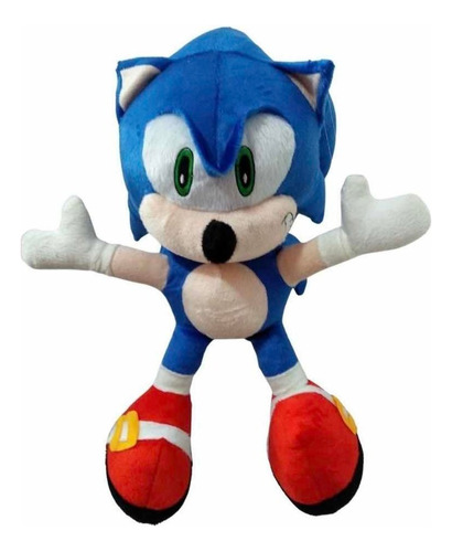 Boneco Pelúcia Sonic Azul Tamanho Gigante 50cm J