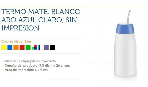Imagen 2 de 4 de 6 X Termo Mate Autocebante Listo Bombilla Ideal Publicidad