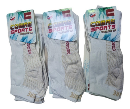 Calcetines Tobilleras Algodón Cobre Cutec X 6 Pares