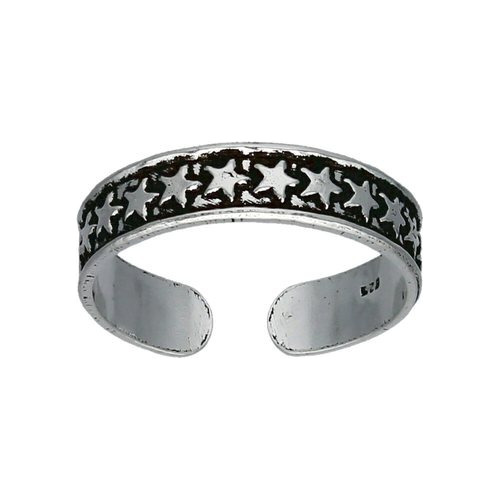 Anillo Midi Ring Estrellas, Plata 925, Falange, Ajustable