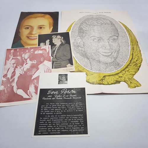 Eva Peron Afiches Panfletos Laminas Originales X 5 Mag 61625