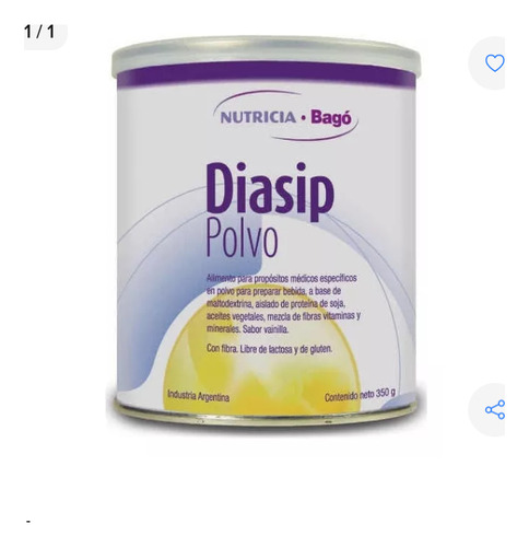 Diasip Lata 350 Grs Sabor Vainilla