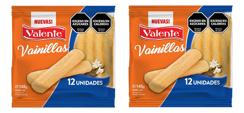 Vainillas Valente Vainilla de vainilla sin sal 148 g pack x 2