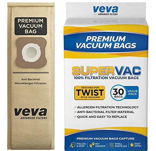 Bolsas De Papel Veva Supervac Premium Para Aspiradora, Paque