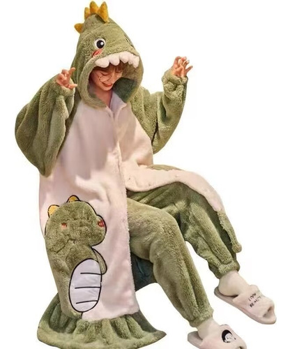 Pijama Estampdo De  Dinosaurios Moda Versión Coreana Cosplay