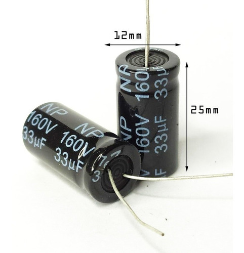 Capacitor Condensador 33uf 160v No- Polarizado X 5 Unidades